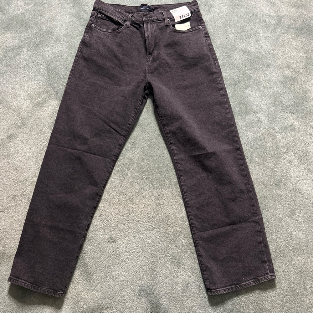 Aeropostale Men's Charcoal Straight Jeans